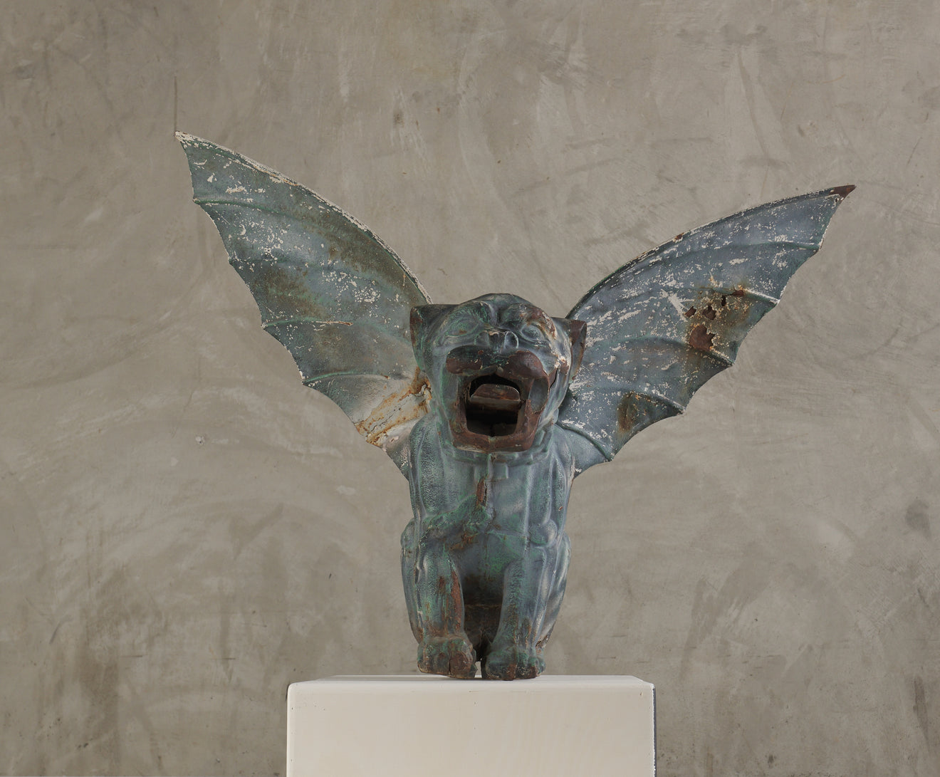 CAST IRON WINGED GARGOYLE, NYC C1900