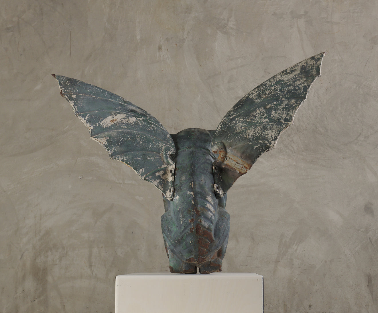 CAST IRON WINGED GARGOYLE, NYC C1900
