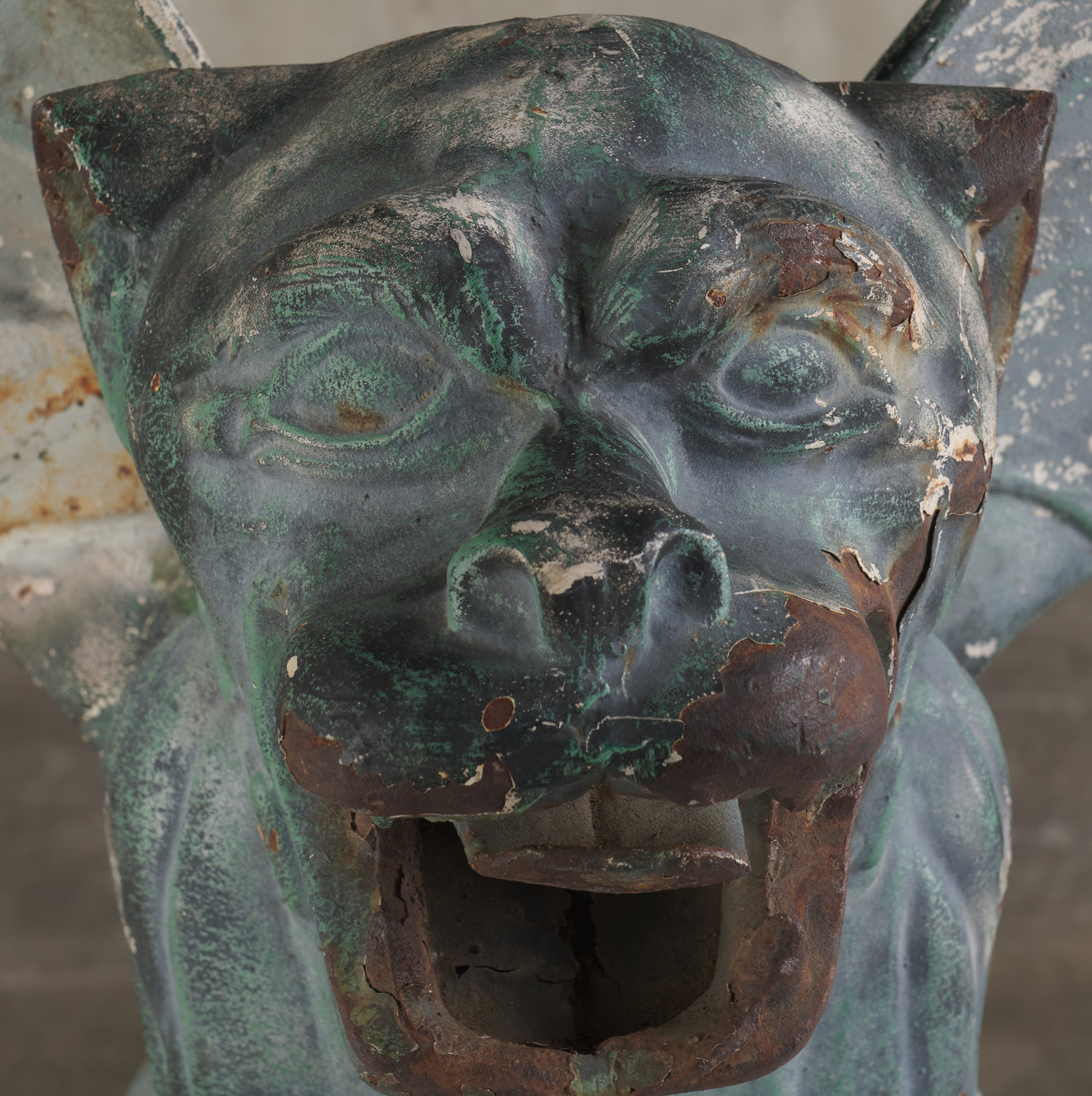 CAST IRON WINGED GARGOYLE, NYC C1900