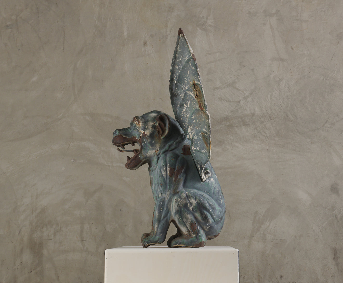 CAST IRON WINGED GARGOYLE, NYC C1900