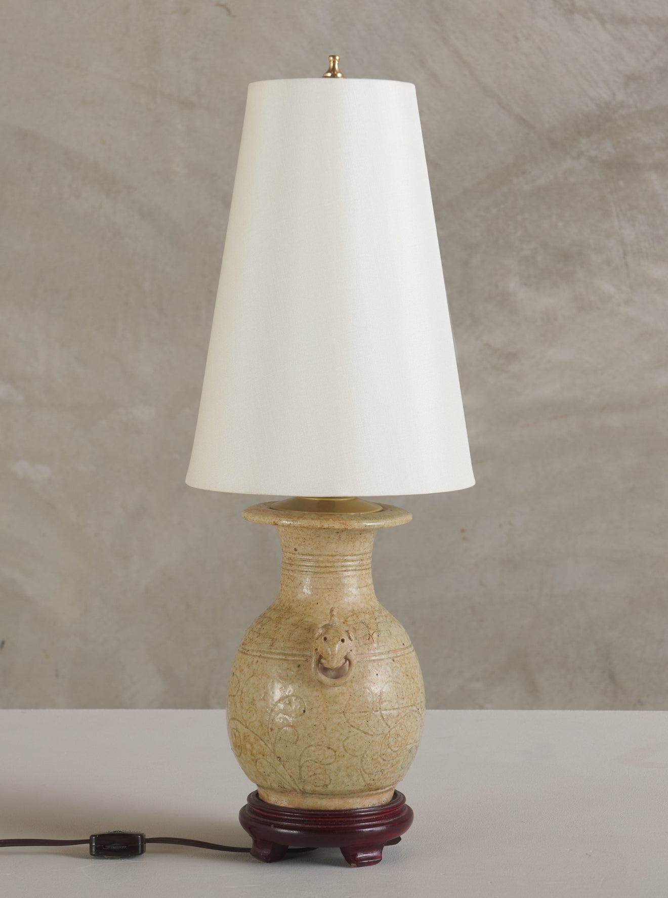 ORIENTALIST LAMP WITH SILK SHADE