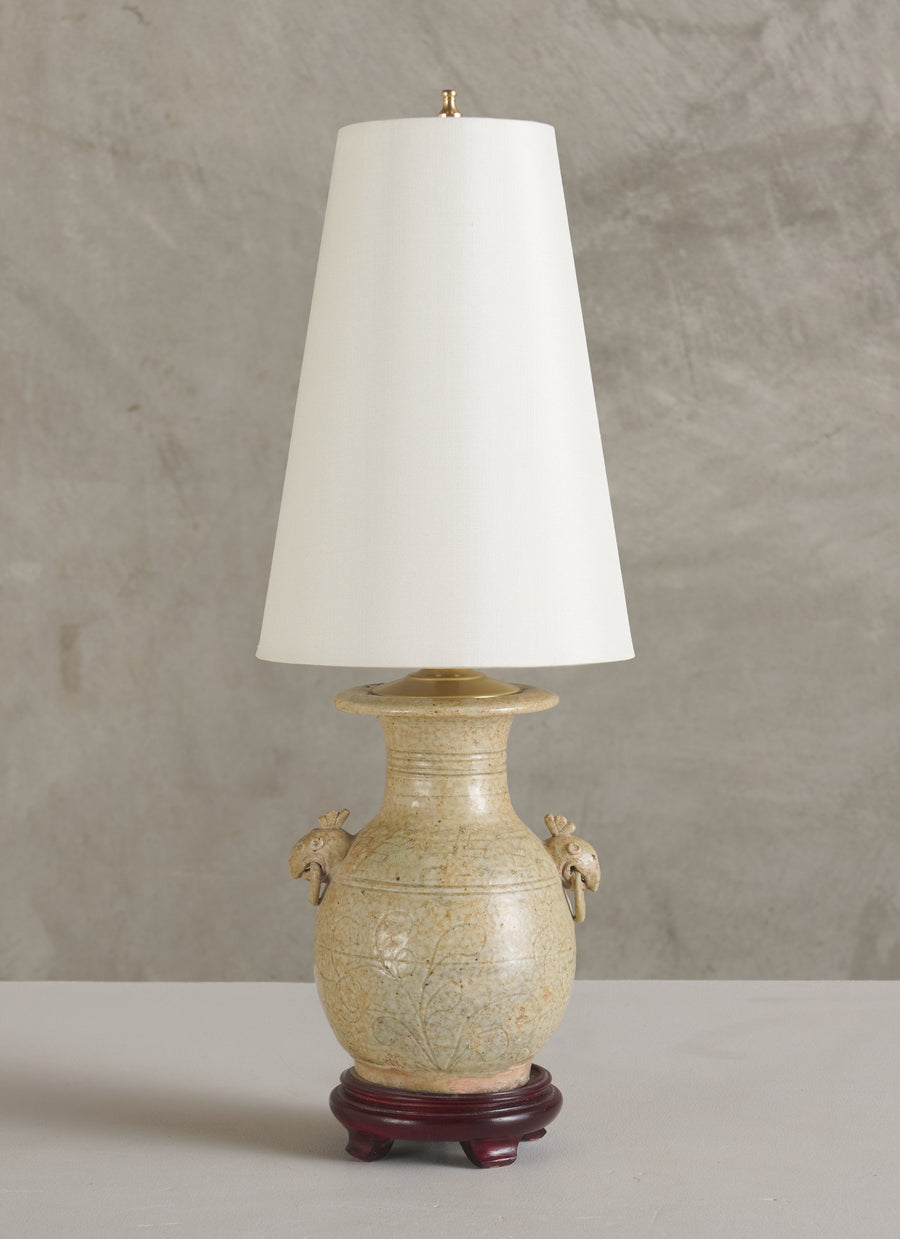 ORIENTALIST LAMP WITH SILK SHADE