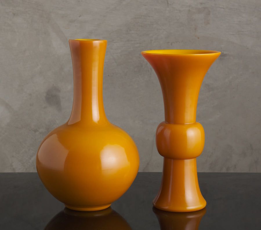 CHINESE PEKING GLASS VASE(s)