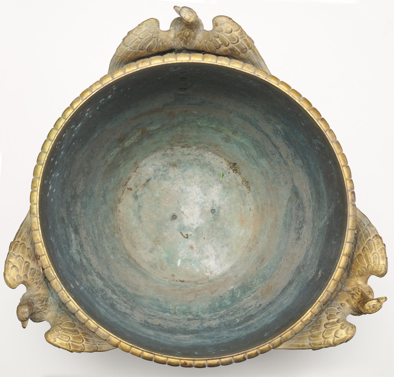 CHRISTOFLE & CIE PARCEL GILT PATINATED JARDINIERÈ, PARIS, 19th C