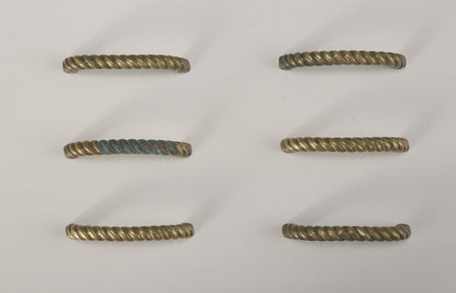 COLLECTION OF 6 BRONZE ROPE HANDLES