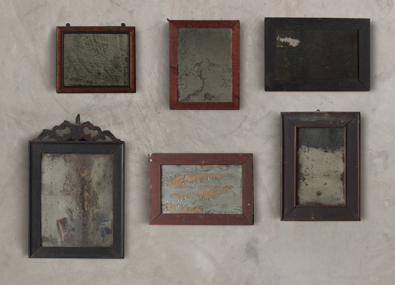 COLLECTION OF 20 FRAMED MIRRORS, C1910