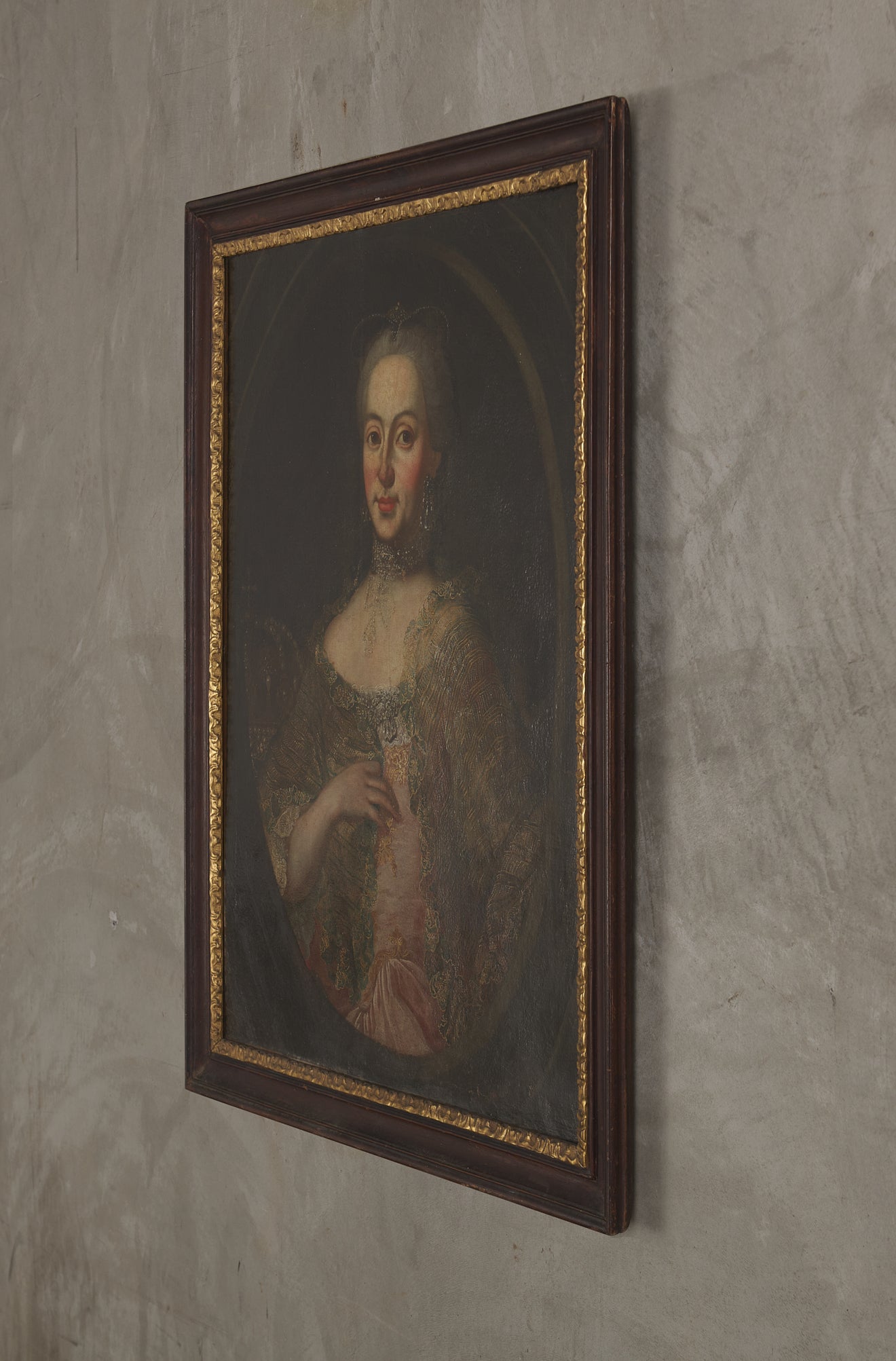 CONTINENTAL SCHOOL OIL PORTRAIT OF MARIA THERESA (1717-1780)