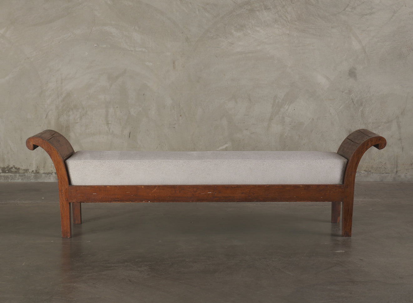 CONTINENTAL UPHOLSTERED BENCH, LATE 19TH C