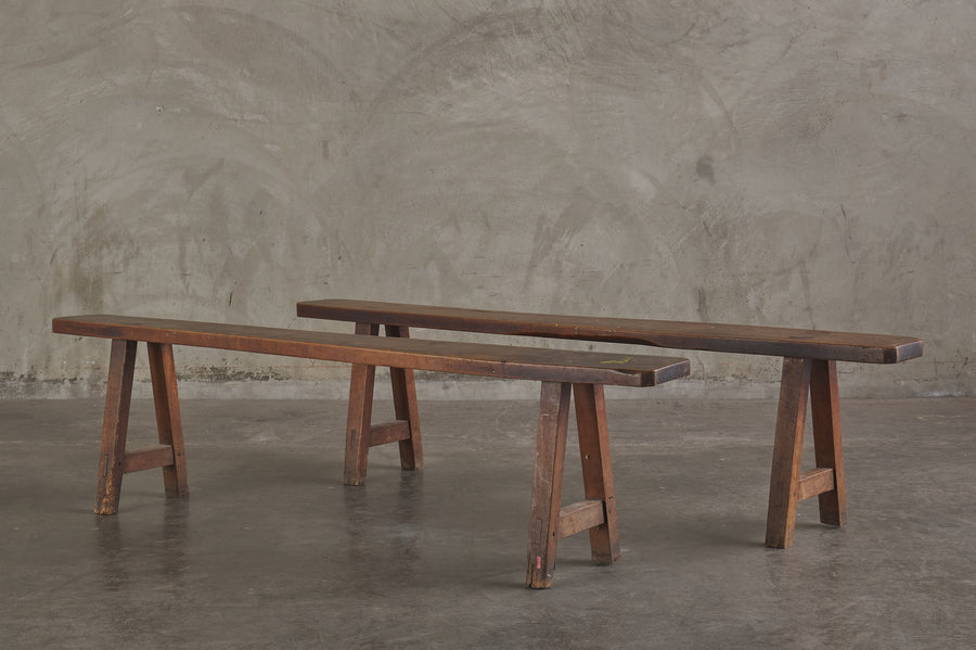 CONTINENTAL WALNUT BENCH, 19TH C