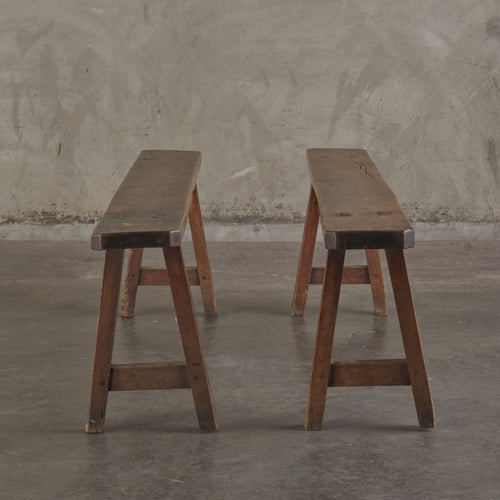 CONTINENTAL WALNUT BENCH(ES), 19TH C