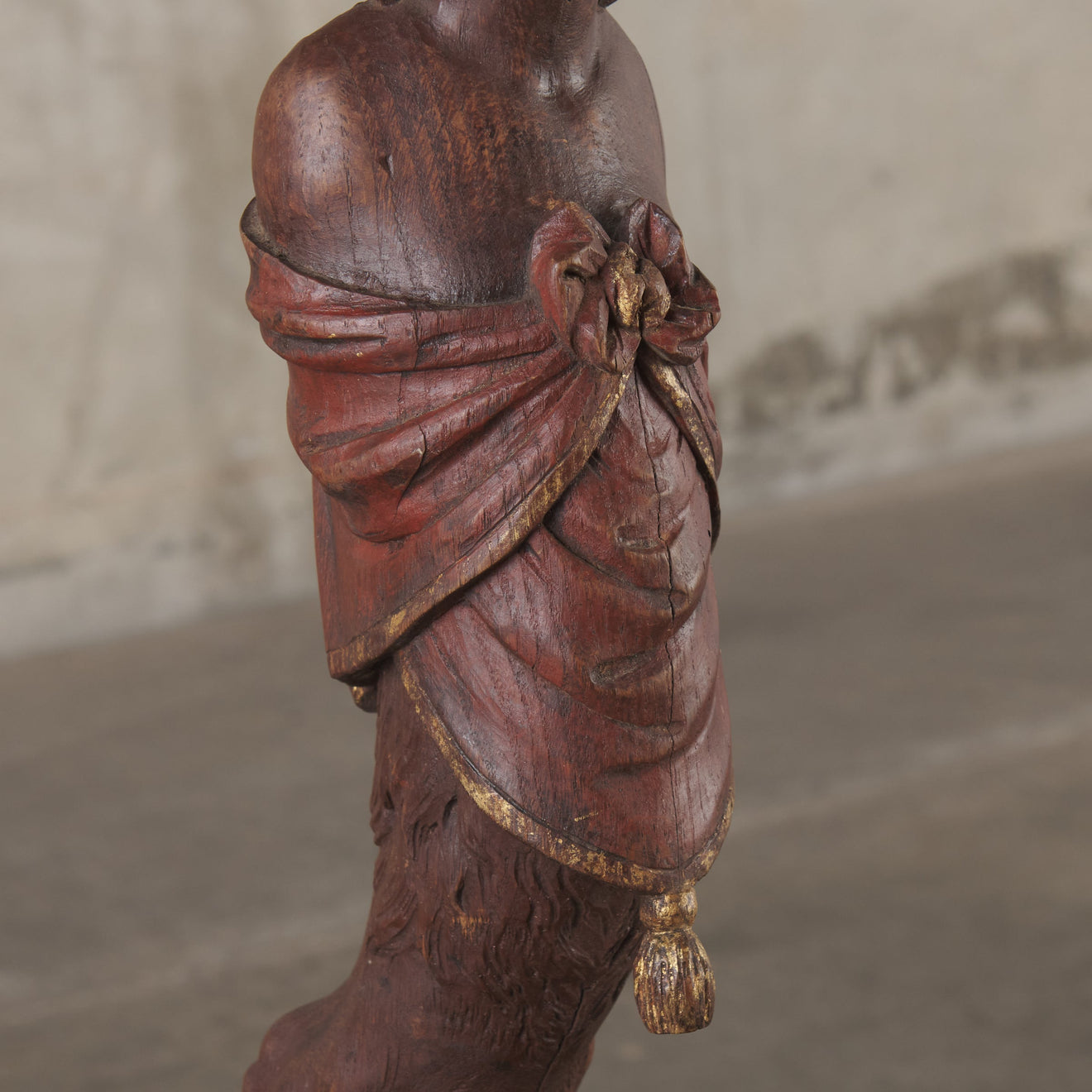 DANISH 18TH C FIGURE HEAD GUERIDON PEDESTAL TABLE