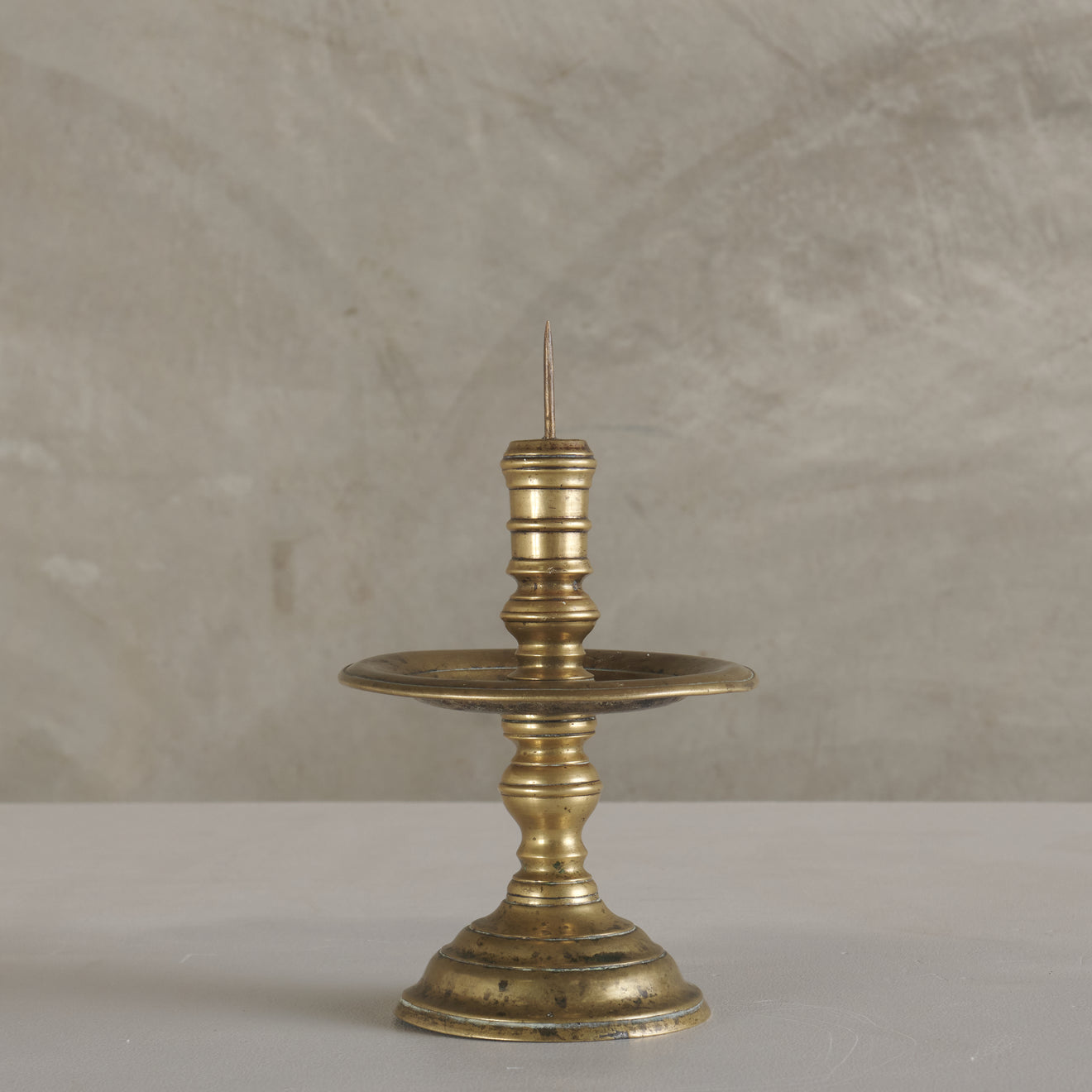 DUTCH EAST INDIA MID 17TH C BRONZE PRICKET