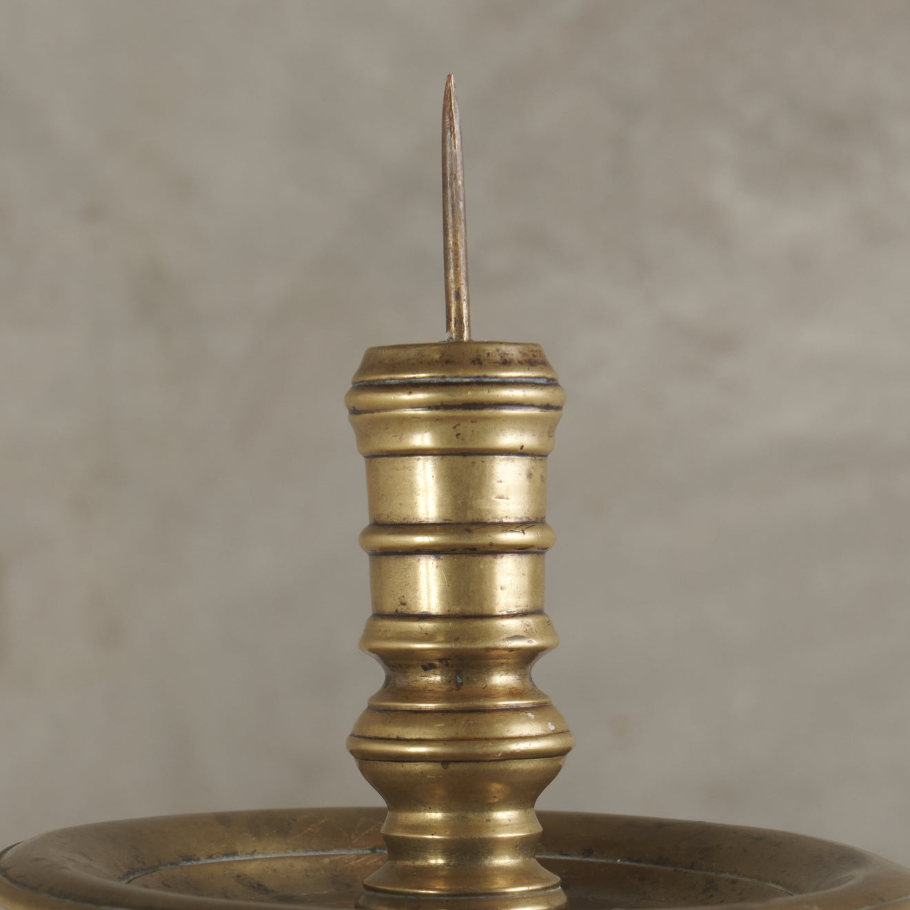 DUTCH EAST INDIA MID 17TH C BRONZE PRICKET
