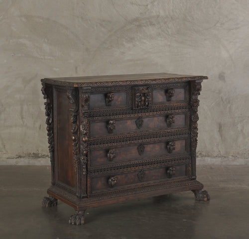 EARLY 19TH C ITALIAN 'BAMBOCCI' CHEST OF DRAWERS