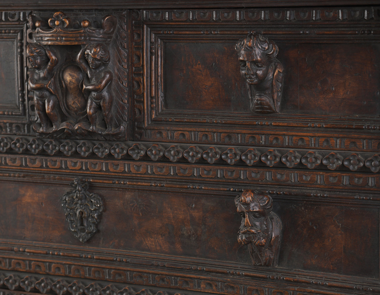 EARLY 19TH C ITALIAN 'BAMBOCCI' CHEST OF DRAWERS