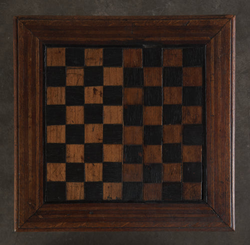 ENGLISH ARTS & CRAFTS OAK GAME CABINET, C1905