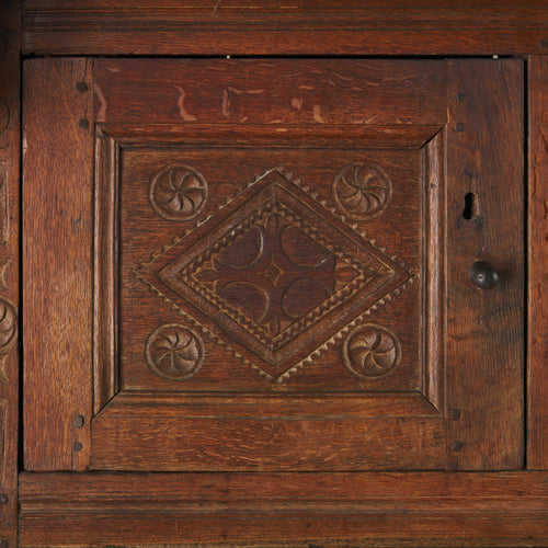 ENGLISH OAK CABINET DATED 1679