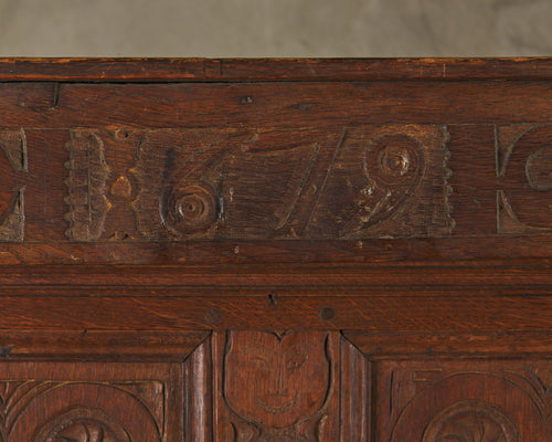 ENGLISH OAK CABINET DATED 1679