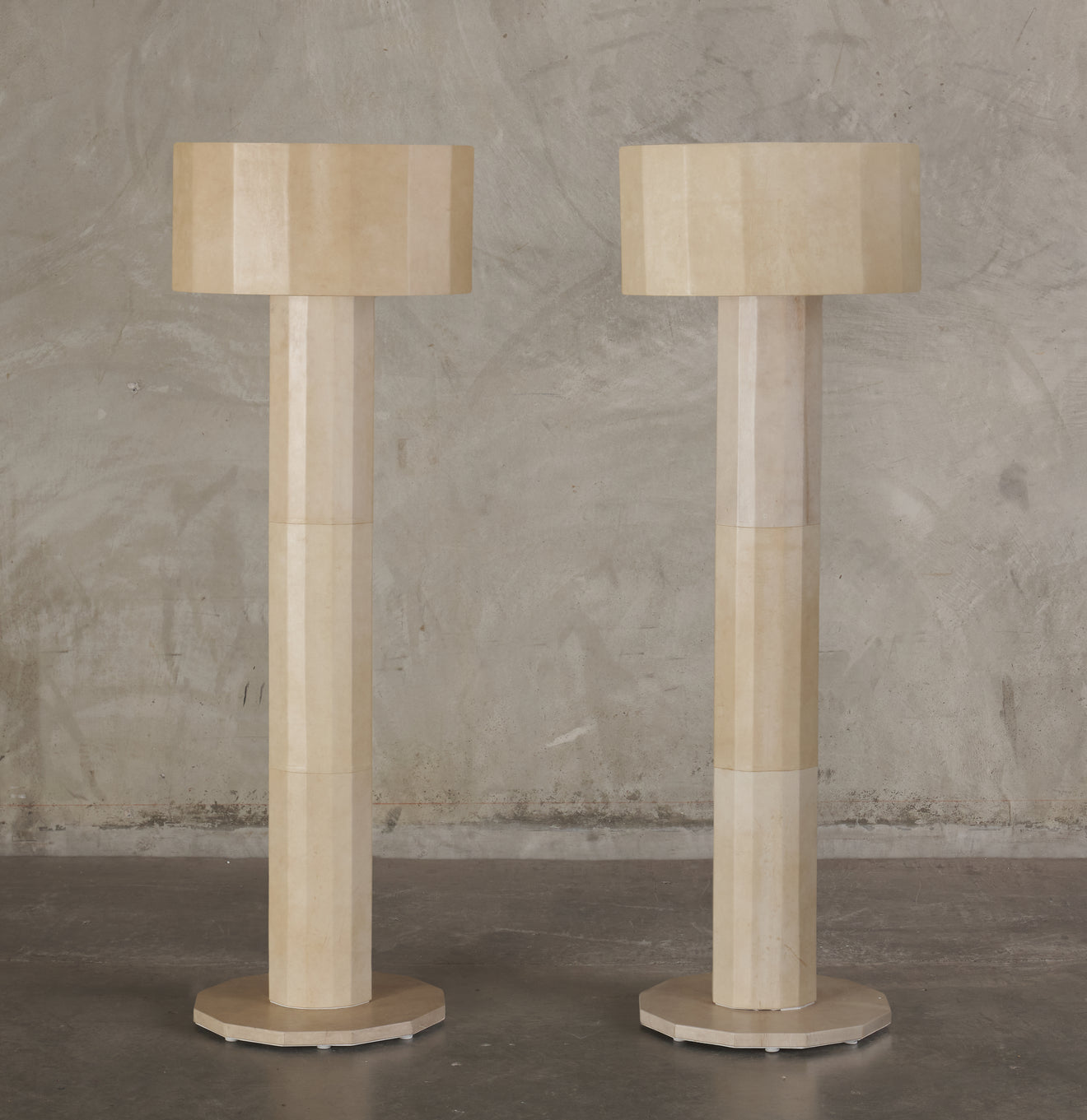 ERNESTO VASQUEZ PARCHMENT FLOOR LAMP