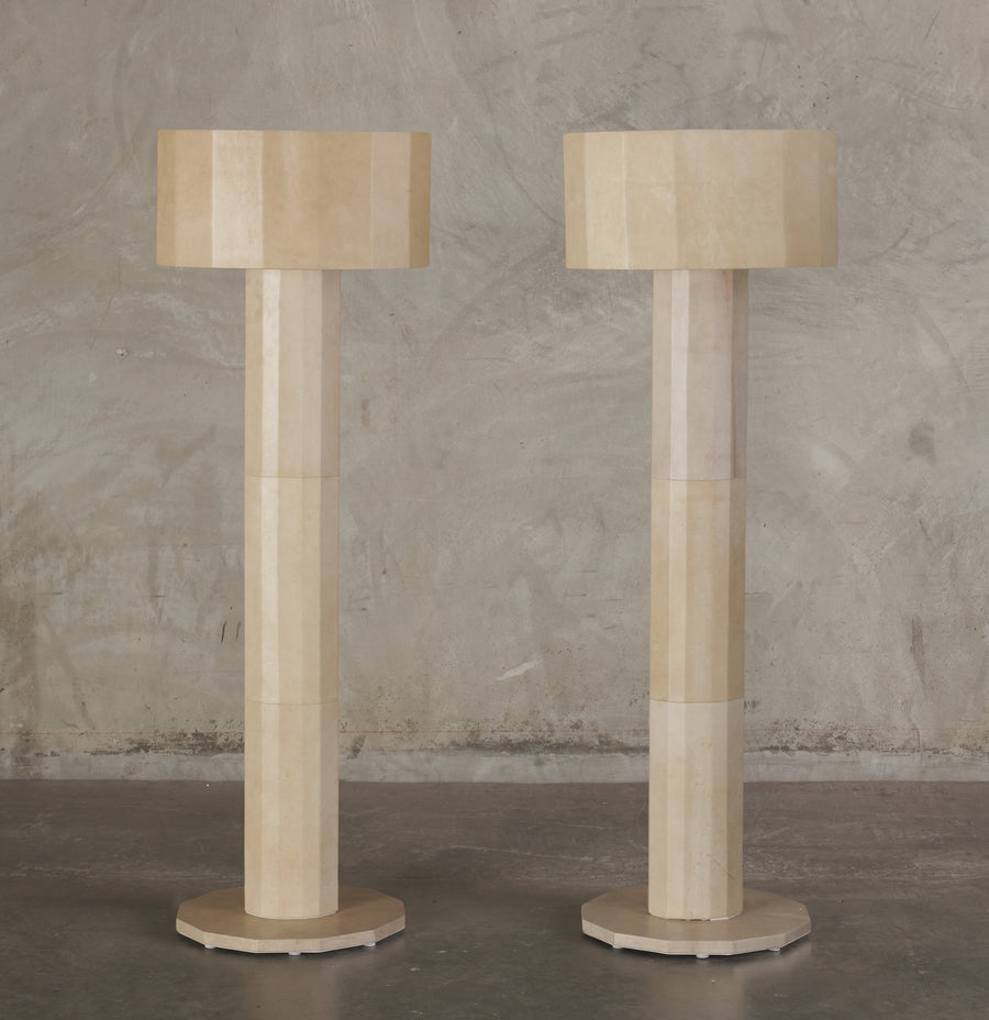 ERNESTO VASQUEZ PARCHMENT FLOOR LAMP