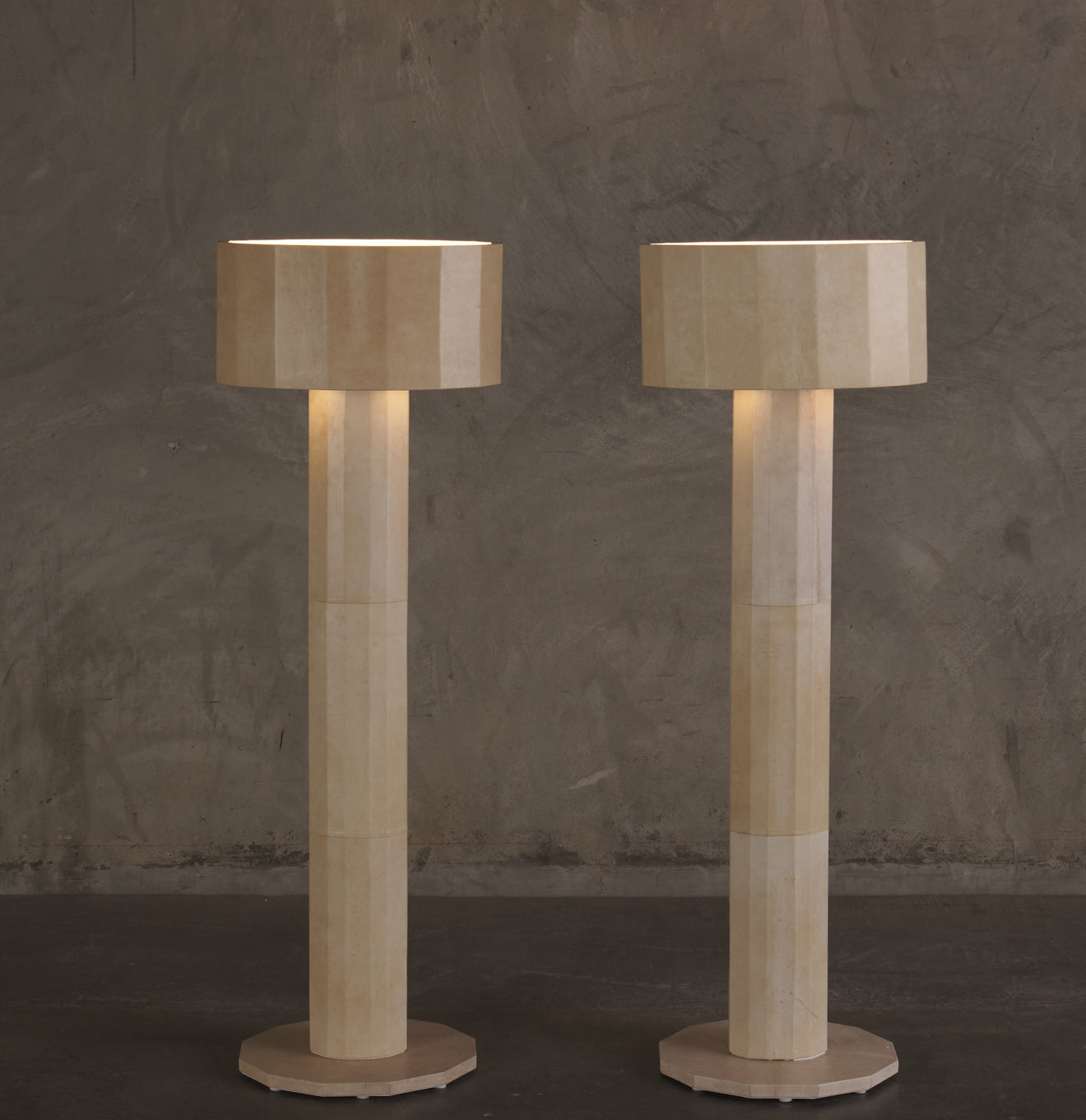 ERNESTO VASQUEZ PARCHMENT FLOOR LAMP