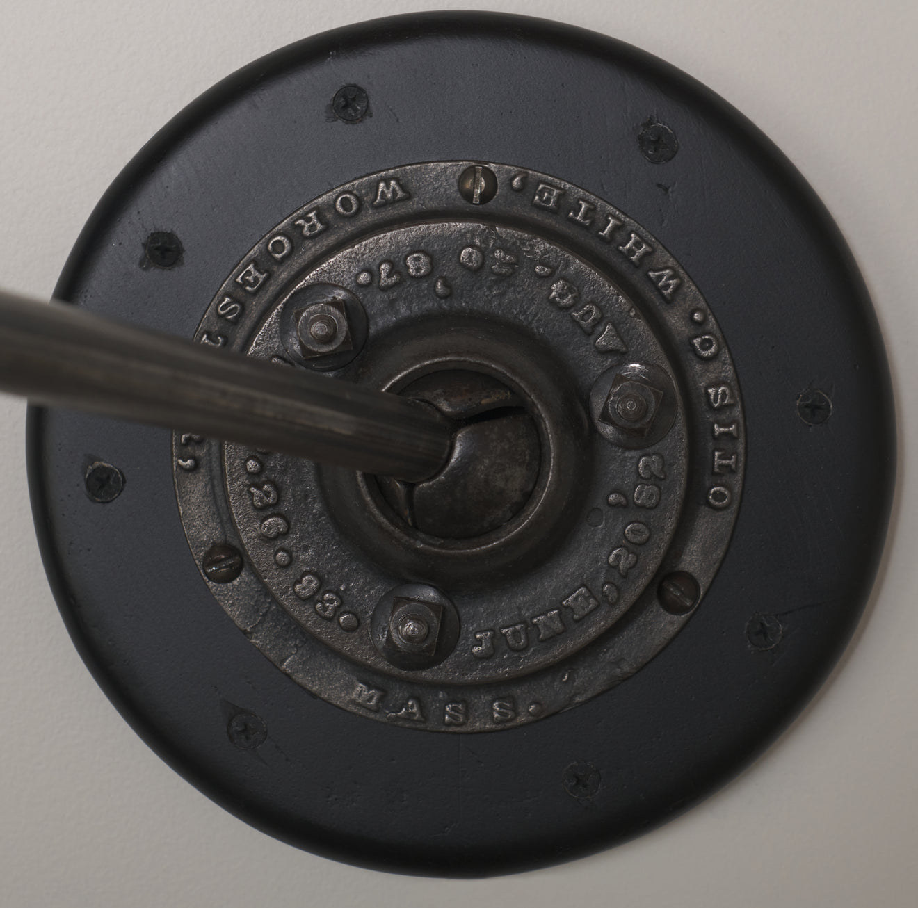 EXTENDABLE OTIS WHITE LIGHT FIXTURE WITH ENAMEL SHADE