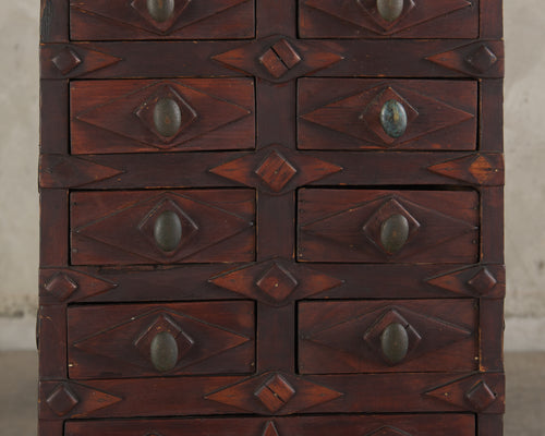 FOLK ART SIDE CABINET