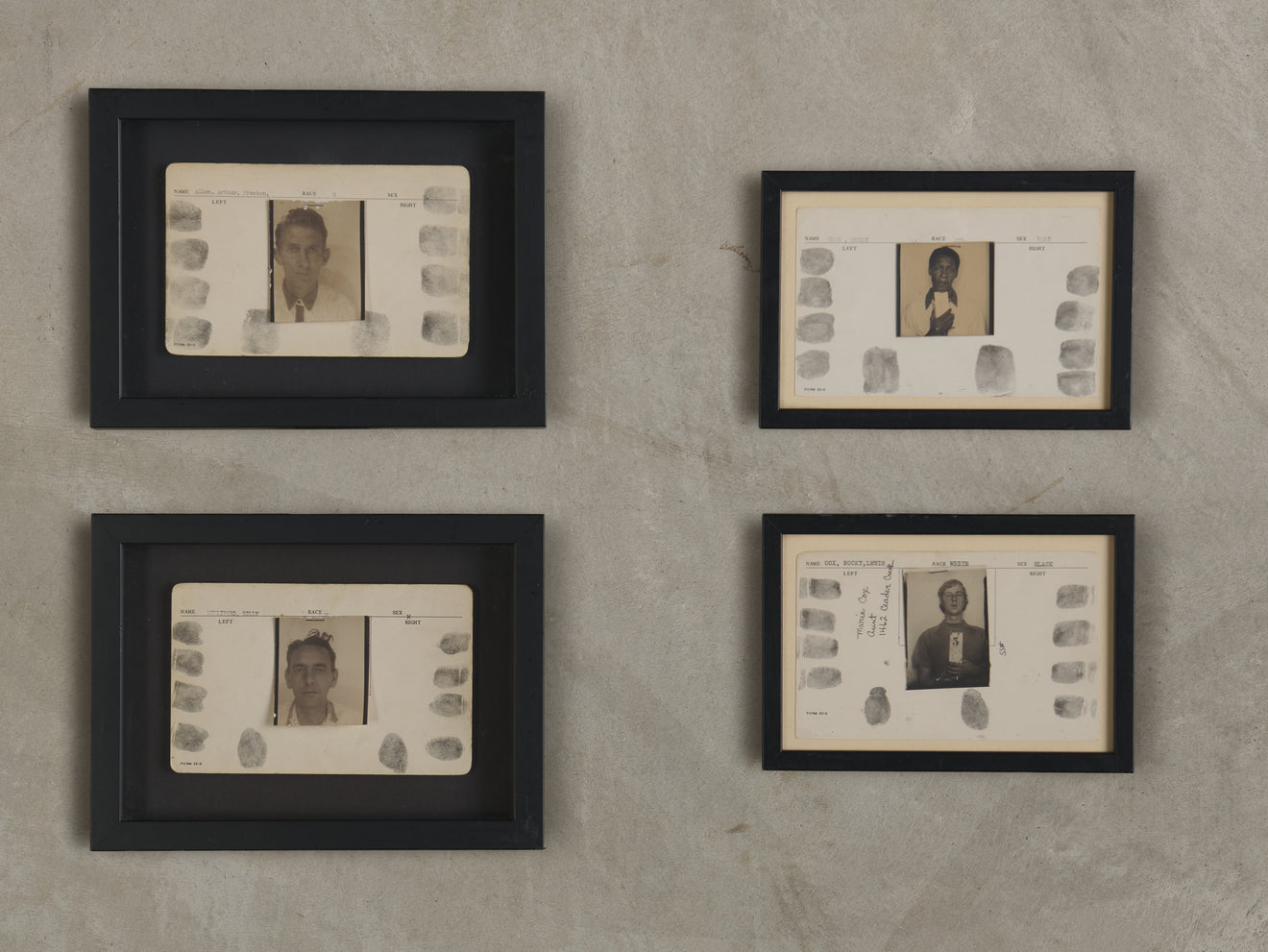 FRAMED MUG SHOTS