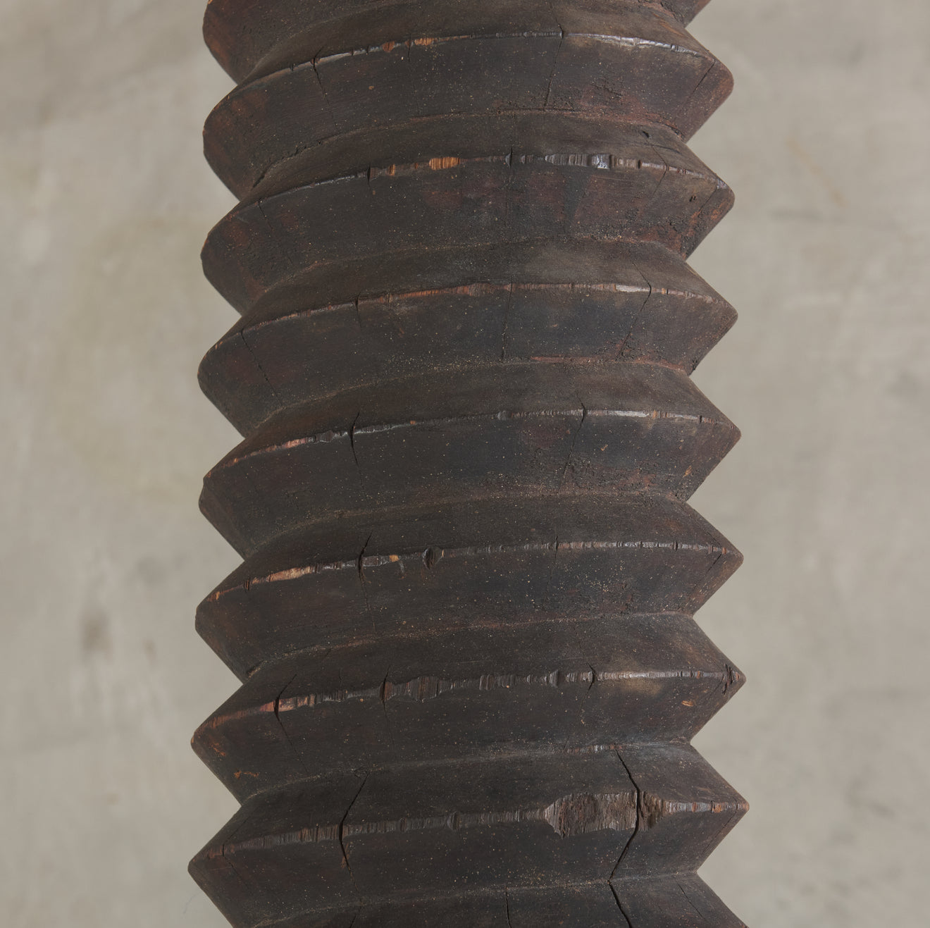 FRENCH 18TH C WOOD WINE PRESS SCREW
