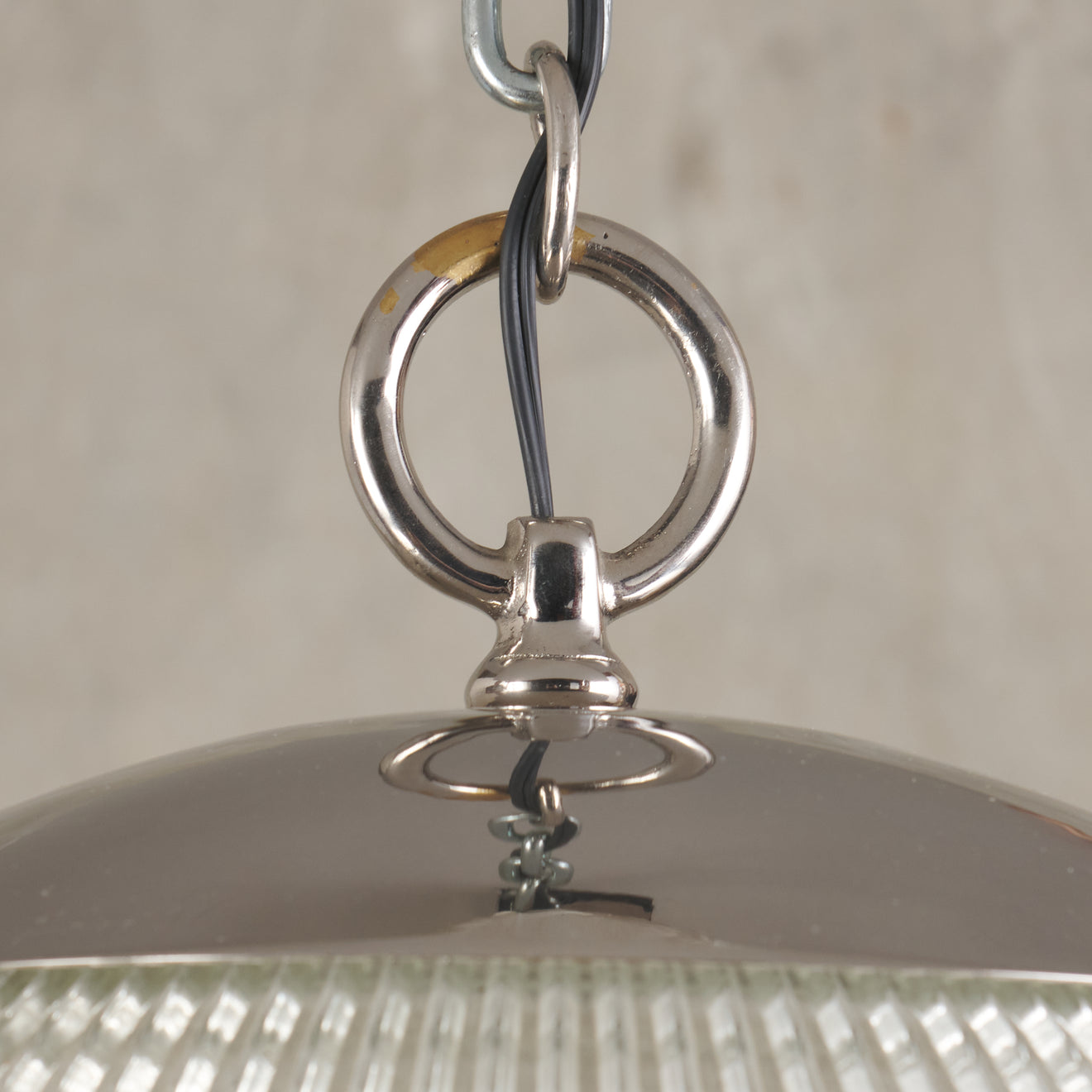 FRENCH HALLOPHANE PENDENT LIGHT MID 20TH C