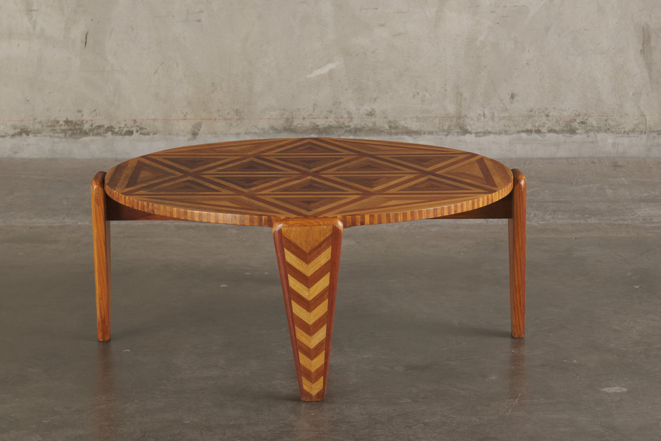 GEOMETRIC PARQUETRY COFFEE TABLE