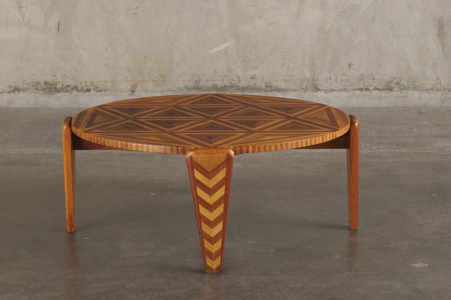 GEOMETRIC PARQUETRY COFFEE TABLE