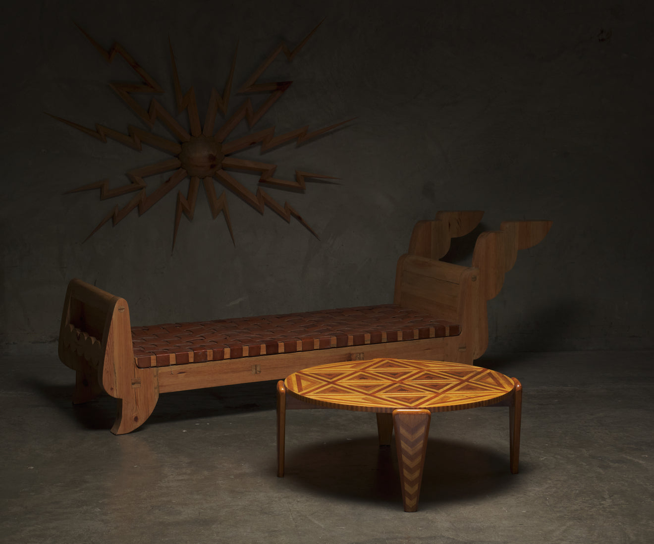 GEOMETRIC PARQUETRY COFFEE TABLE
