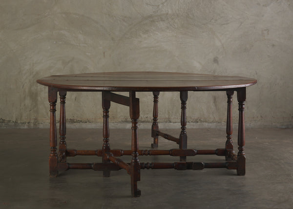 GEORGIAN DROP-LEAF GATE-LEG OVAL DINING TABLE – Blackman Cruz