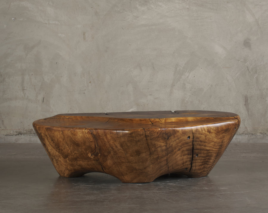 GOLDEN COTTON WOOD COFFEE TABLE BY DAN POLLOCK