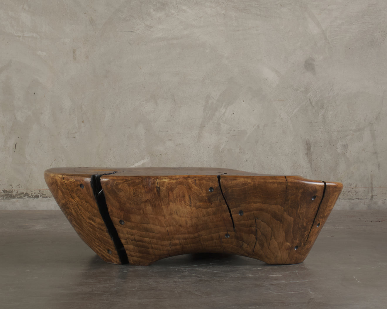 GOLDEN COTTON WOOD COFFEE TABLE BY DAN POLLOCK