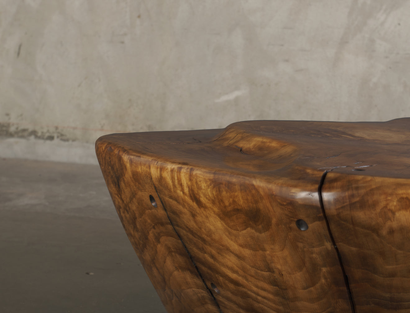 GOLDEN COTTON WOOD COFFEE TABLE BY DAN POLLOCK