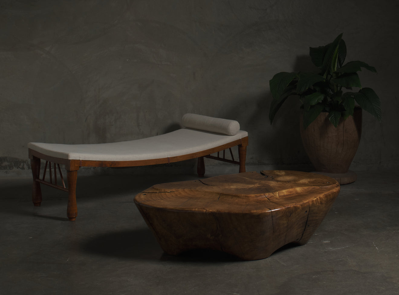 GOLDEN COTTON WOOD COFFEE TABLE BY DAN POLLOCK