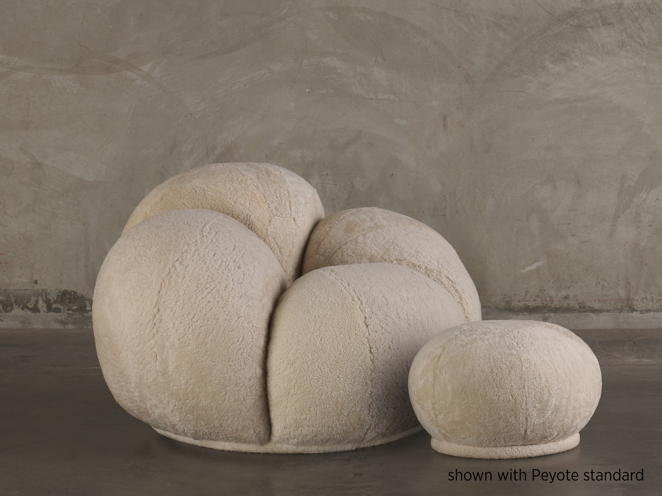 BCW PEYOTE POUF IN SHEARLING