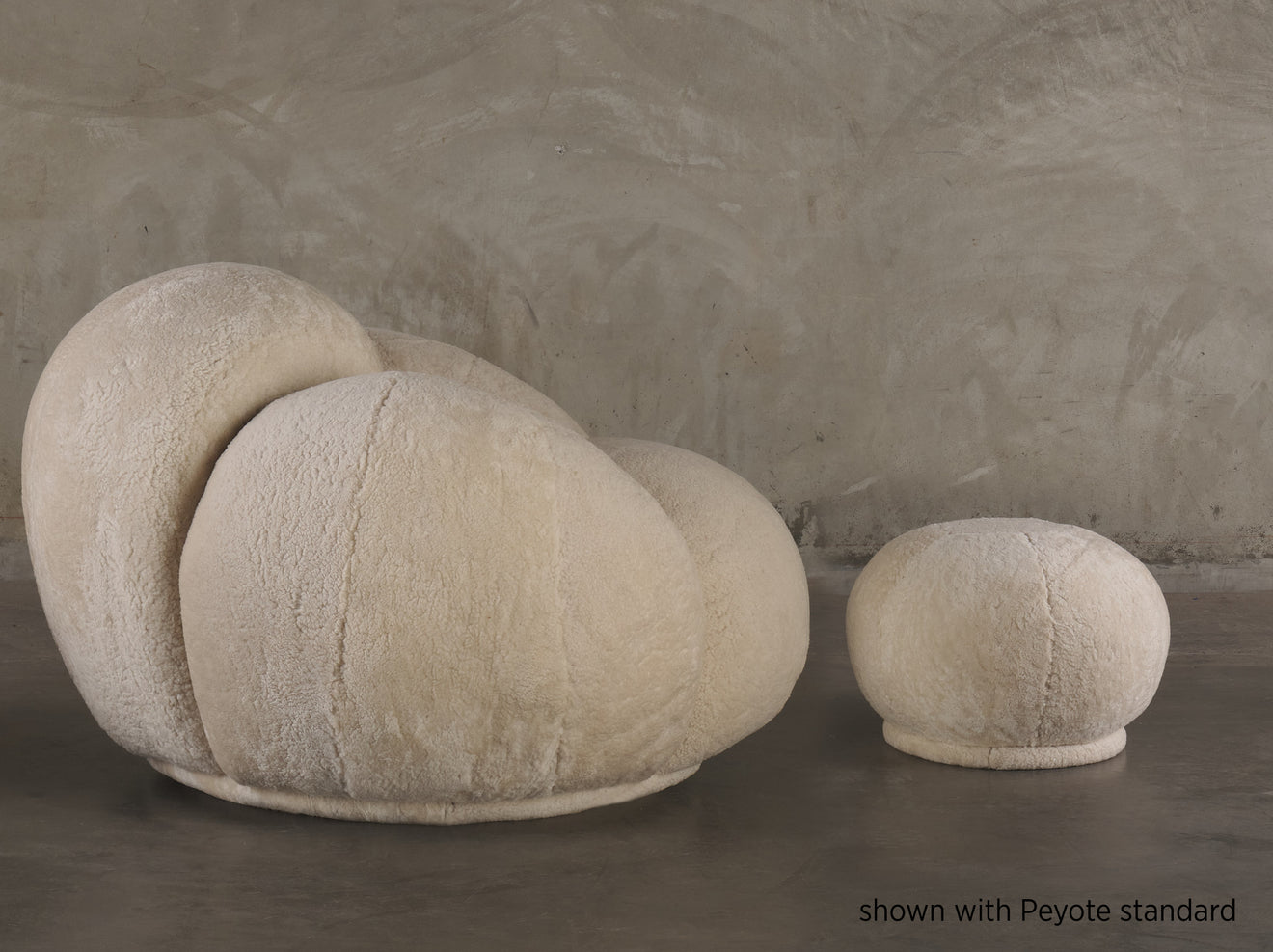 BCW PEYOTE POUF IN SHEARLING