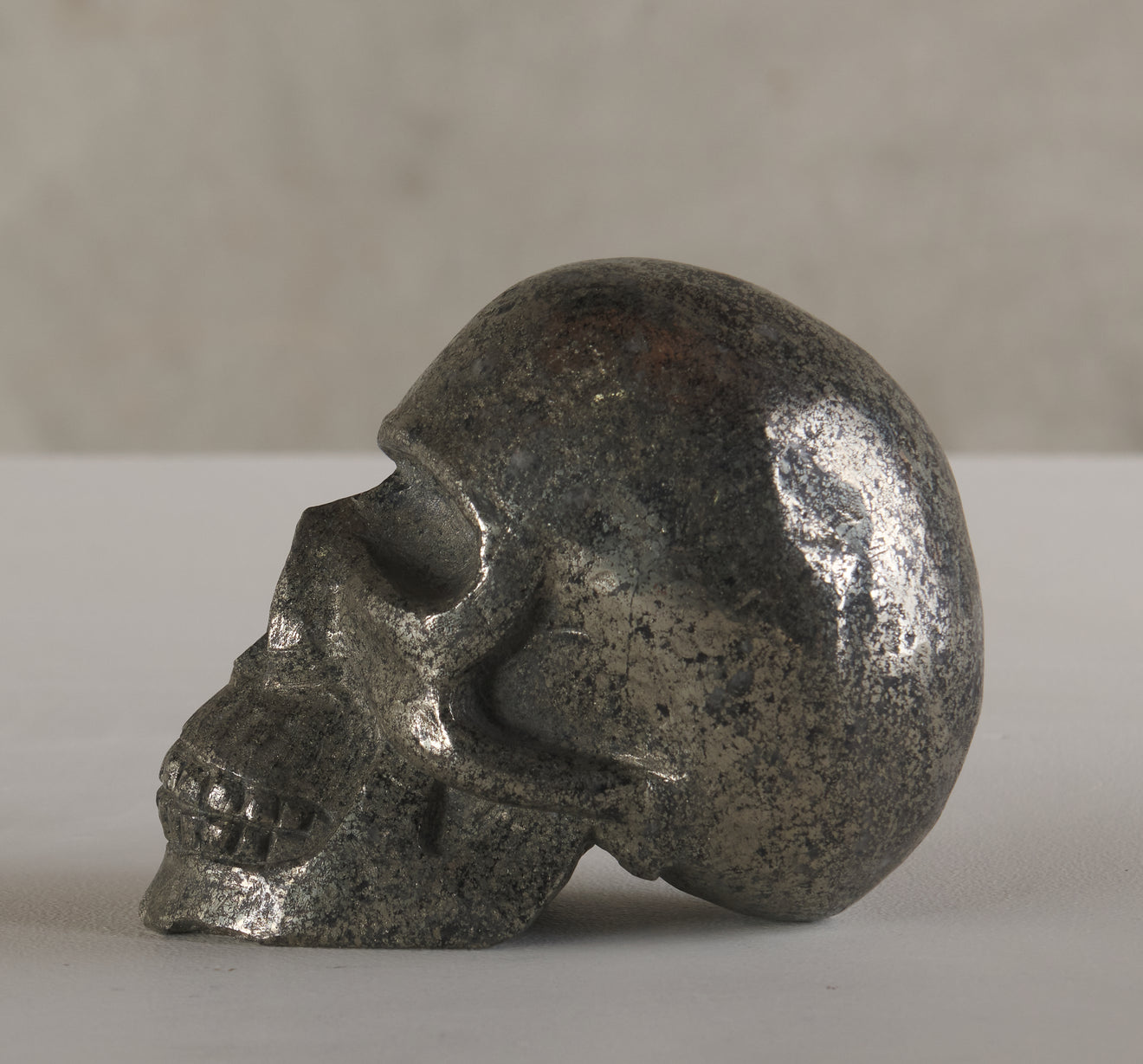 HEMATITE SKULL, MID CENTURY