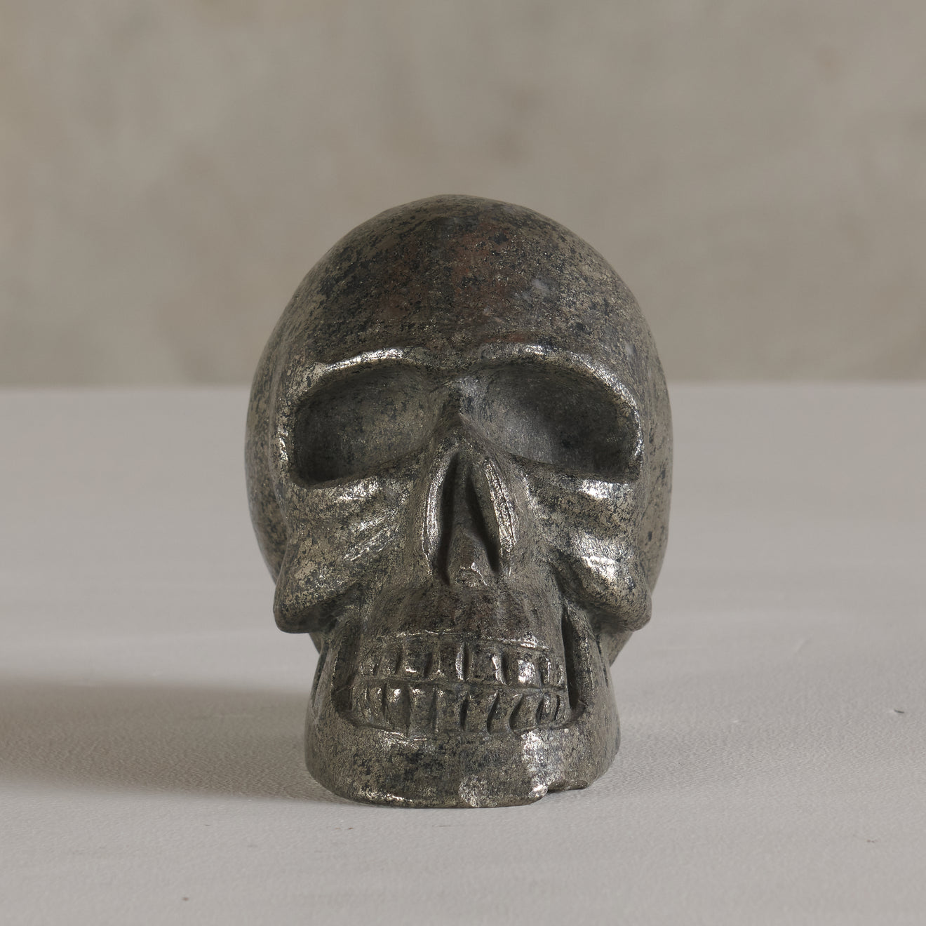 HEMATITE SKULL, MID CENTURY