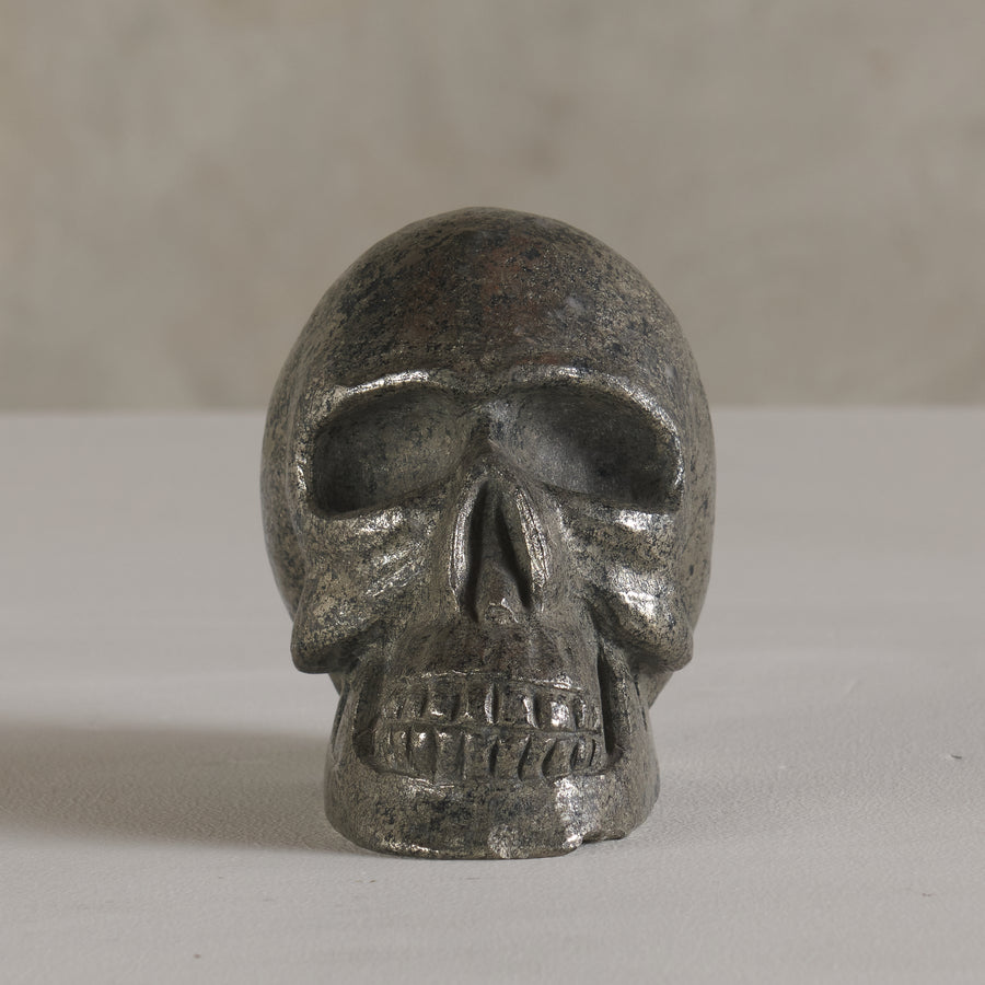 HEMATITE SKULL, MID CENTURY