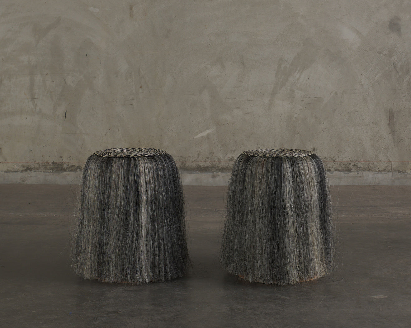 HORSE HAIR STOOL(S) BY ALDO ALVAREZ TOSTADO