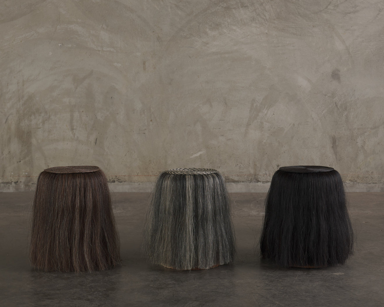 HORSEHAIR STOOL(S) BY ALDO ALVAREZ TOSTADO