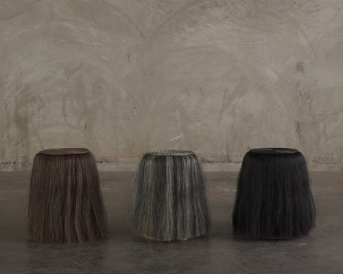 HORSEHAIR STOOL(S) BY ALDO ALVAREZ TOSTADO