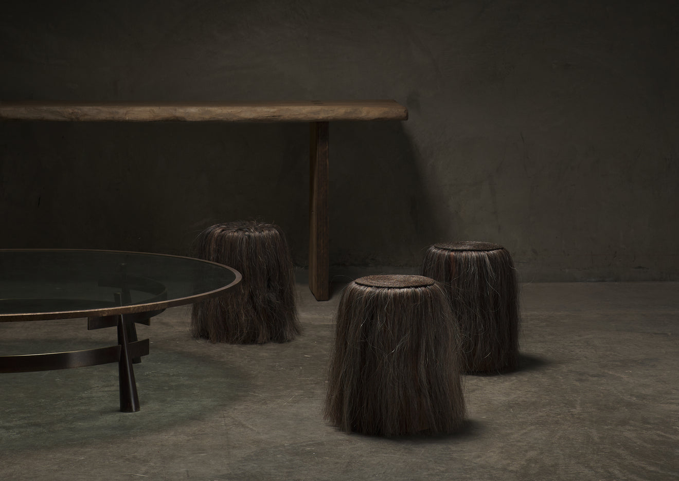 HORSE HAIR STOOLS BY ALDO ALVAREZ TOSTADO