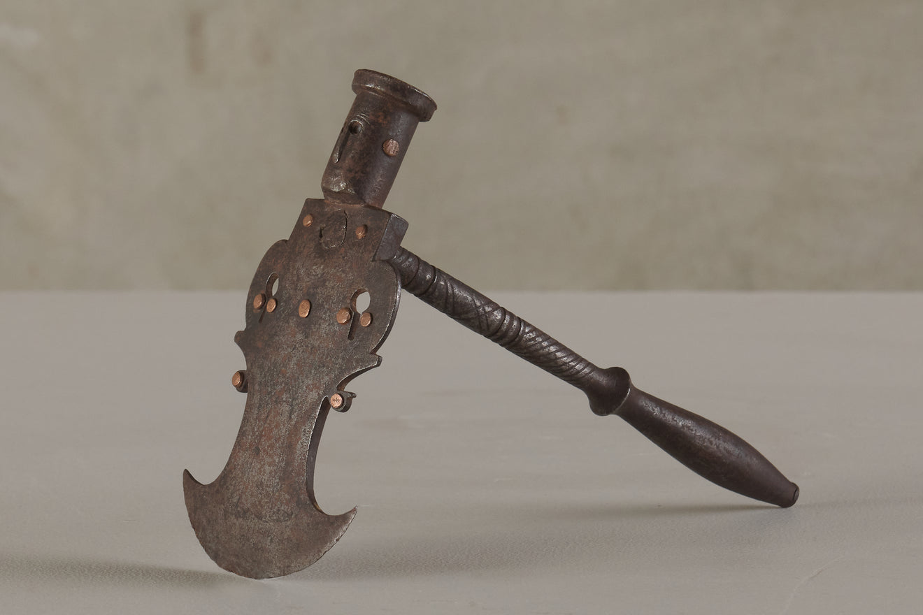 INDO-PERSIAN RARE BETEL NUT AXE / HAMMER, 15th C