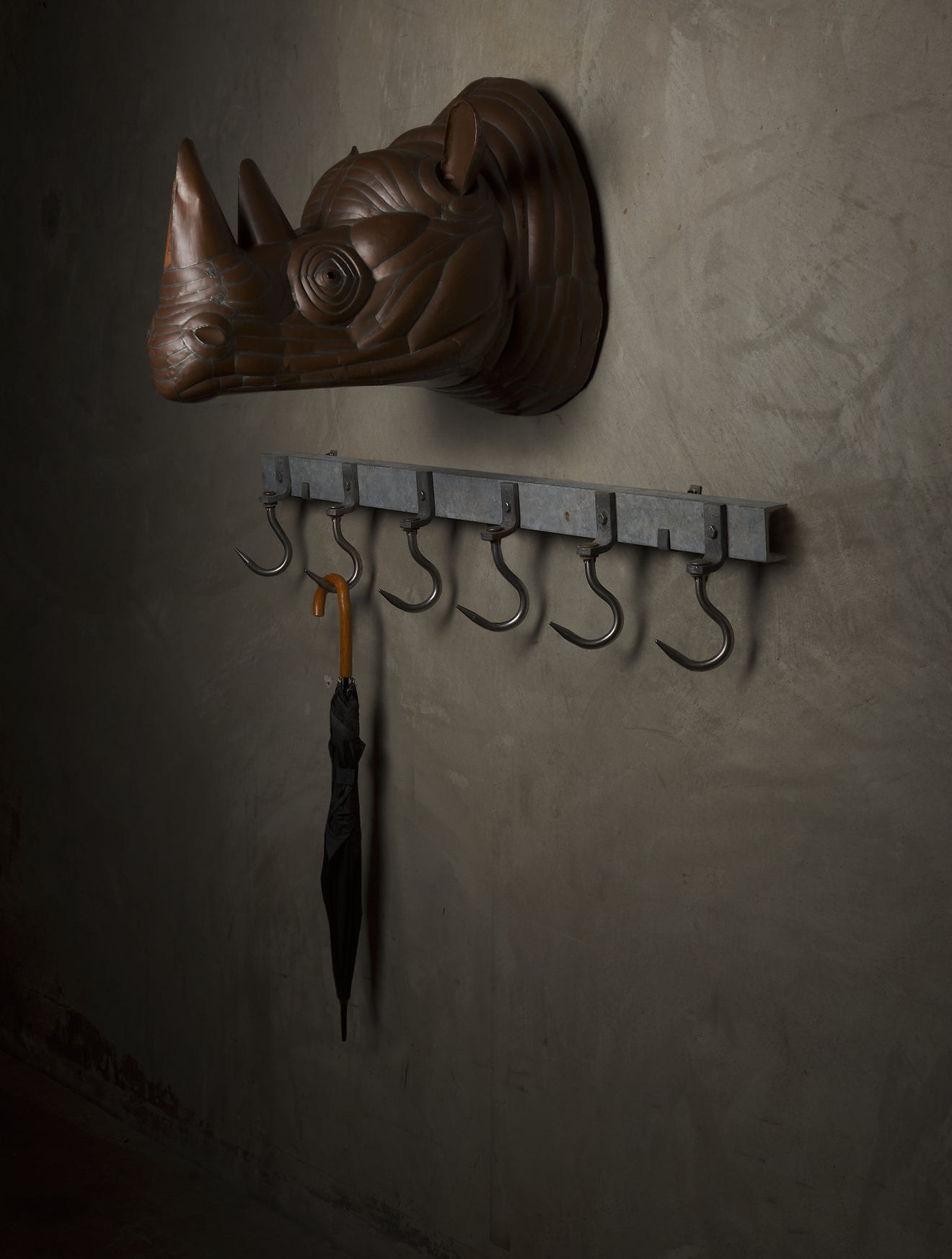 INDUSTRIAL WALL HOOKS, 20TH C