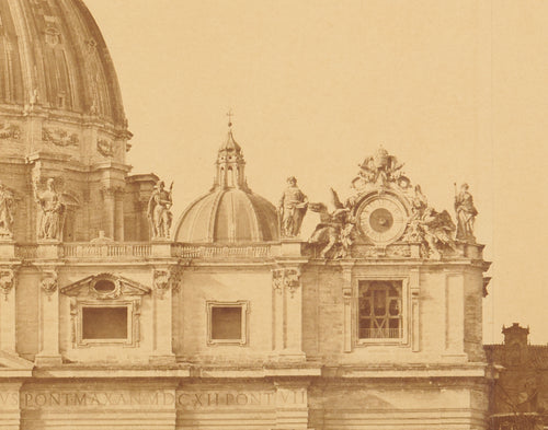 ANTIQUE MAMMOTH SEPIA PHOTOGRAPH OF THE VATICAN